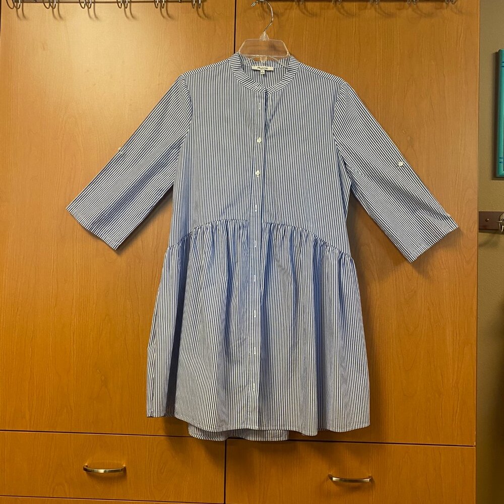 Madewell blue and white striped dress, size M